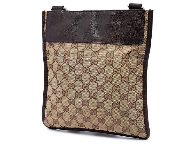 Borsa a tracolla Gucci GG Canvas Web beige - vista 2