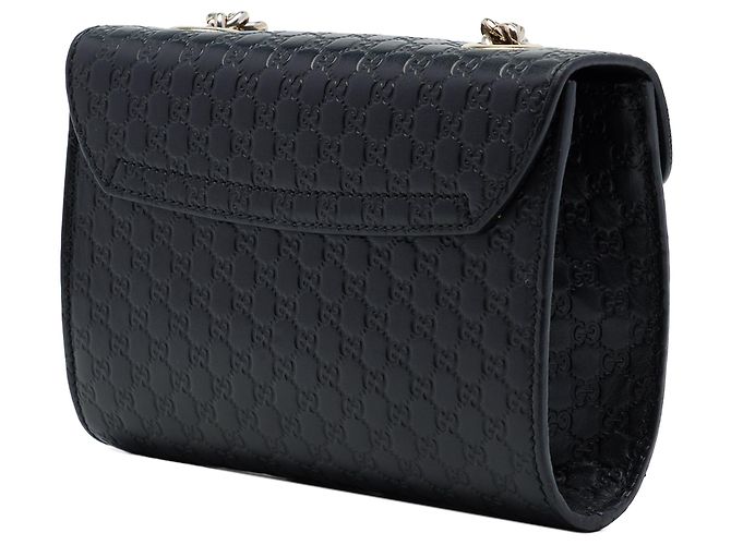 Borsa a tracolla Gucci Mini Microguccissima Emily Nera Nero - vista 2