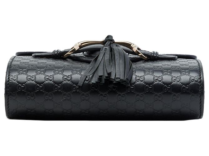 Borsa a tracolla Gucci Mini Microguccissima Emily Nera Nero - vista 3