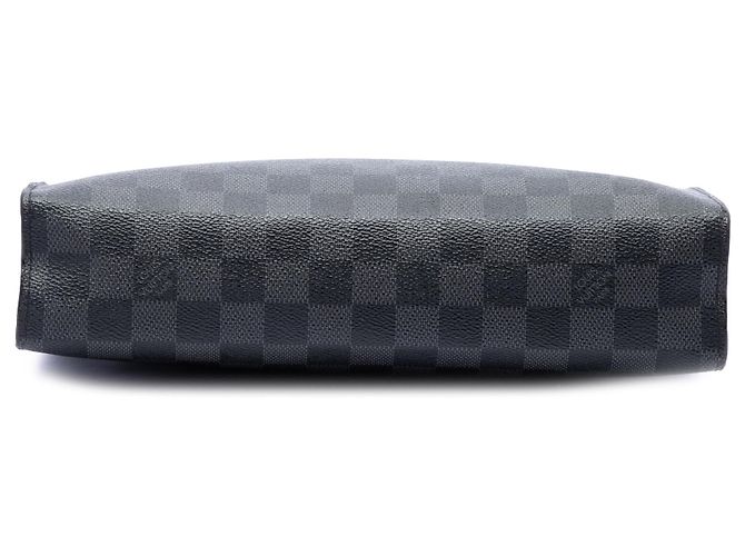 Borsa a pochette Louis Vuitton Damier Graphite Pochette Voyage MM nera Nero - vista 3