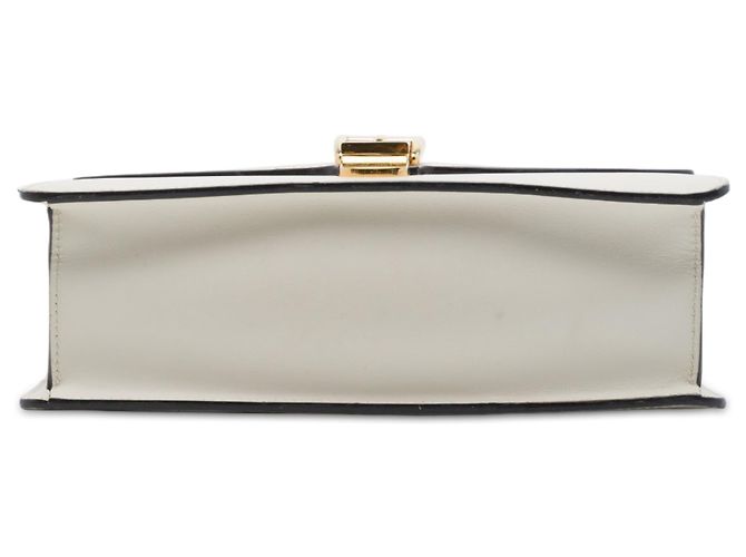 Borsa Satchel Gucci Sylvie Small in pelle di vitello bianca con Web Bianco - vista 3