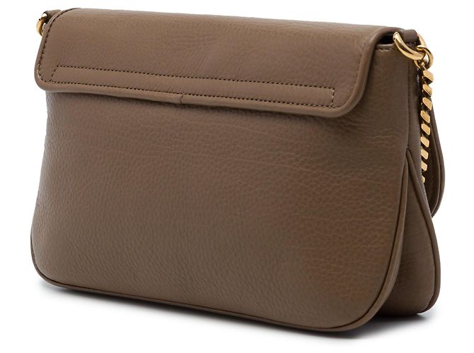 Borsa a tracolla Gucci 1973 Medium in pelle marrone con catena - vista 2