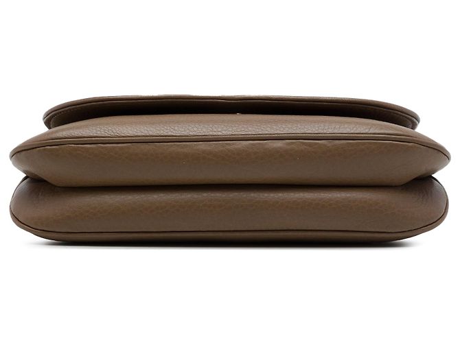 Borsa a tracolla Gucci 1973 Medium in pelle marrone con catena - vista 3