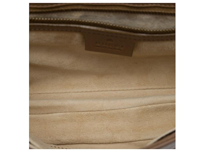 Borsa a tracolla Gucci 1973 Medium in pelle marrone con catena - vista 4