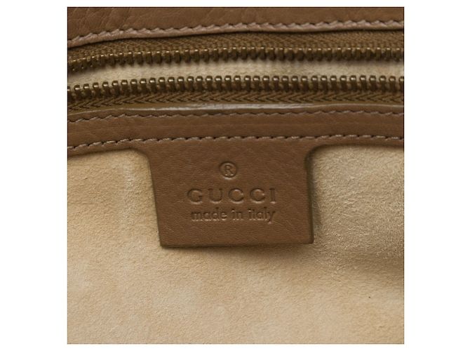 Borsa a tracolla Gucci 1973 Medium in pelle marrone con catena - vista 5