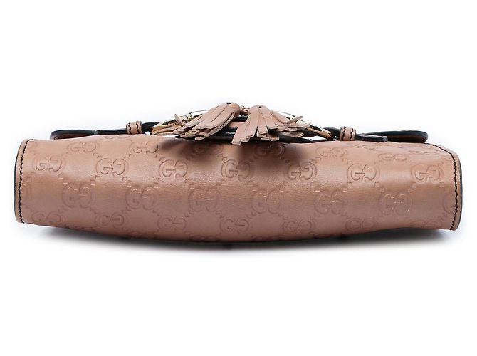 Borsa a tracolla Gucci Small Guccissima Emily Marrone - vista 3
