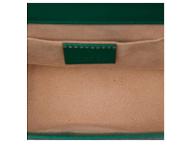 Padlock Borsa a tracolla Gucci Small Guccissima con lucchetto, Verde - vista 4