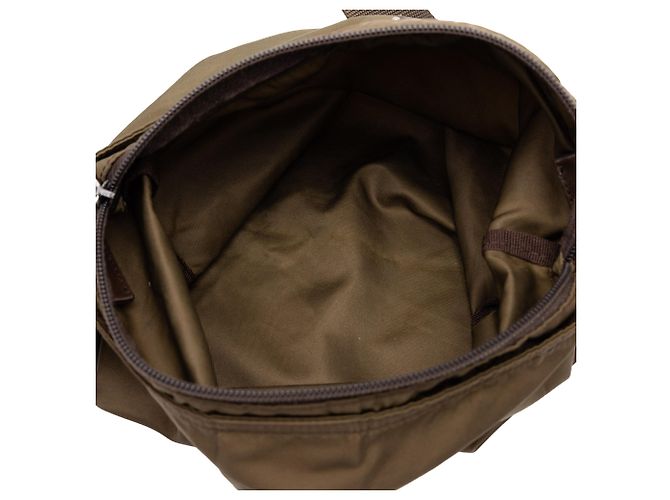 Borsa a tracolla Prada Tessuto marrone con chiusura a zip - vista 4