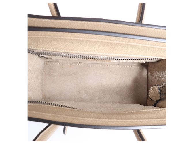 Céline Borsa a mano 2Way Celine Luggage Nano in pelle, Marrone Beige - vista 15