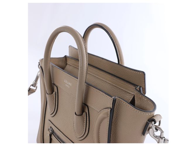 Céline Borsa a mano 2Way Celine Luggage Nano in pelle, Marrone Beige - vista 3