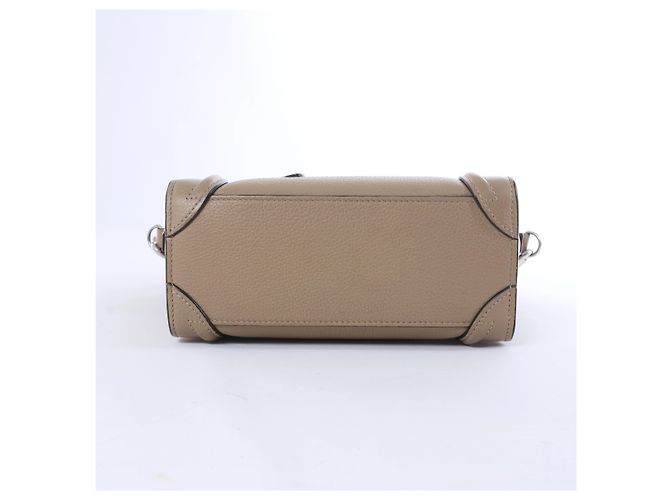 Céline Borsa a mano 2Way Celine Luggage Nano in pelle, Marrone Beige - vista 8