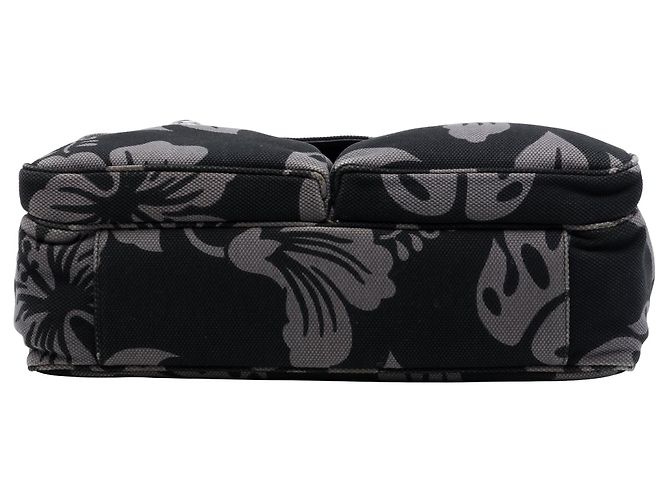 Sac d'affaires Prada en toile gris à imprimé floral - vue 3