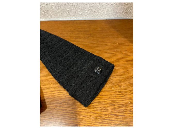 Chanel Jacke aus schwarzem Tweed mit Schleifendetail Mehrfarben - Ansicht 5