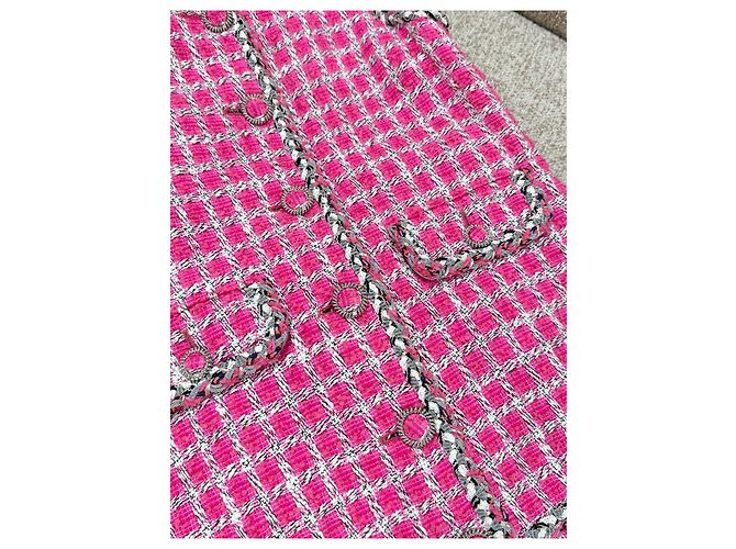Chanel Rosa Tweed Westenkleid ärmellos Mehrfarben - Ansicht 4