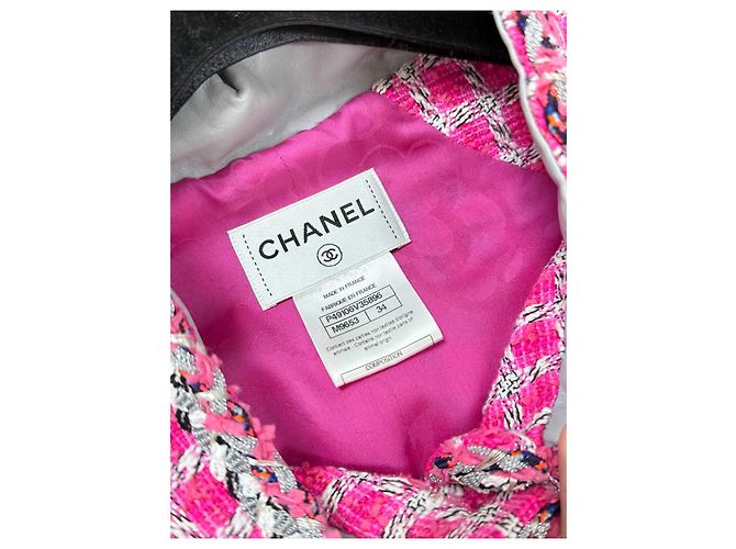 Chanel Rosa Tweed Westenkleid ärmellos Mehrfarben - Ansicht 5