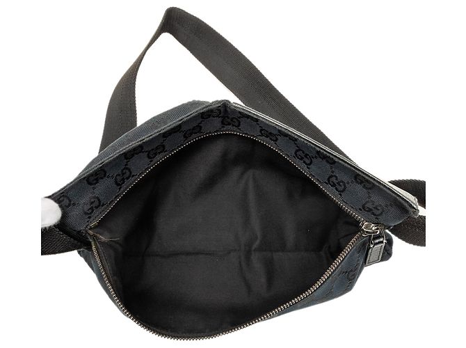 Borsetta cintura Gucci GG Canvas con doppia tasca nera Nero - vista 4