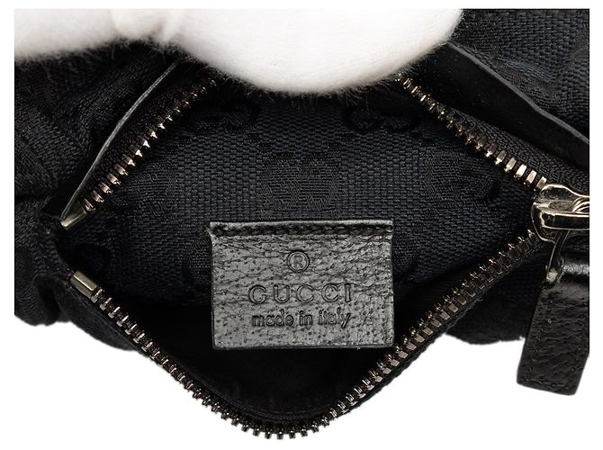 Borsetta cintura Gucci GG Canvas con doppia tasca nera Nero - vista 5