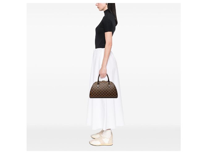 Borsa a mano Louis Vuitton Damier Ebene Ribera MM Marrone - vista 7