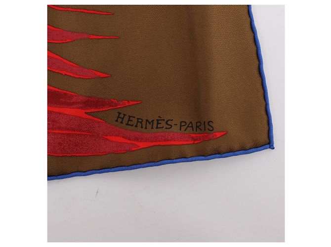 Hermès Carré 90 "AU BOUT DU MONDE" Seidentuch in Purple x Red Lila - Ansicht 8