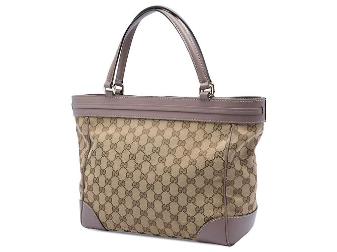 Tote Gucci Mayfair in tela GG beige - vista 2