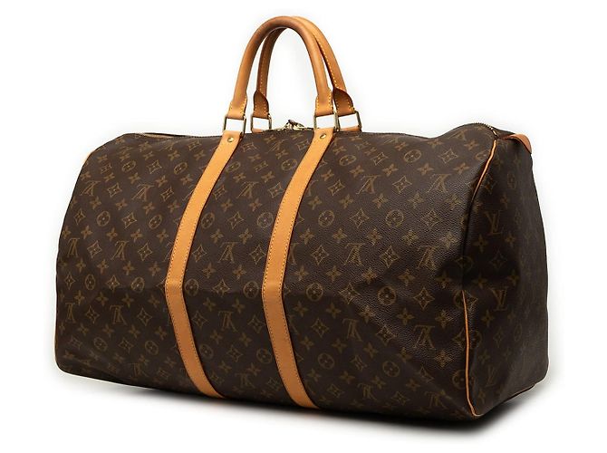 Sac de voyage Louis Vuitton Monogram Keepall 55 Marron - vue 2