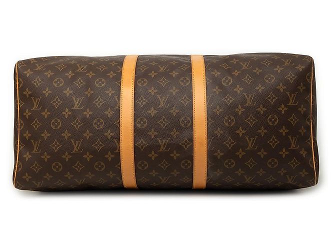 Sac de voyage Louis Vuitton Monogram Keepall 55 Marron - vue 3