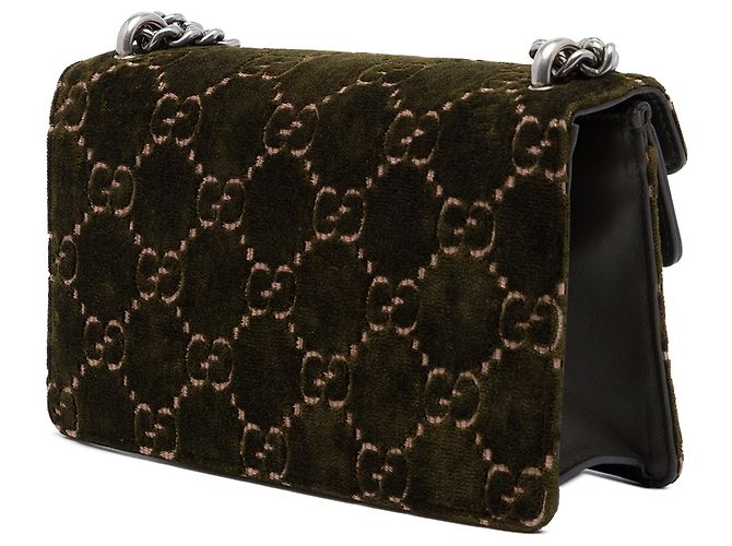 Borsa a tracolla Gucci Dionysus Medium in velluto GG verde - vista 2