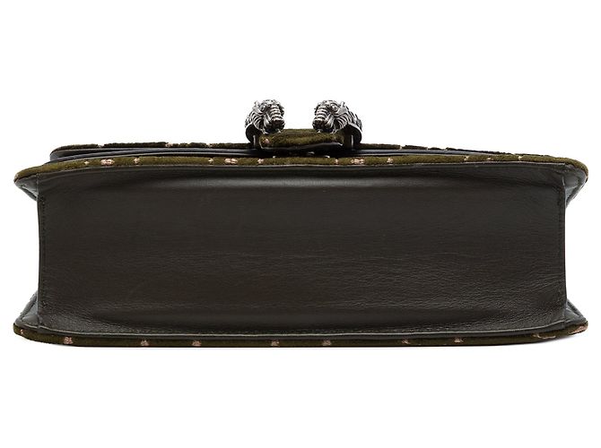 Borsa a tracolla Gucci Dionysus Medium in velluto GG verde - vista 3