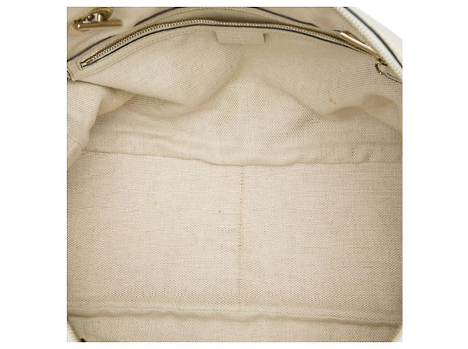 Borsa a tracolla Soho in pelle di vitello bianca Gucci con catena Bianco - vista 4