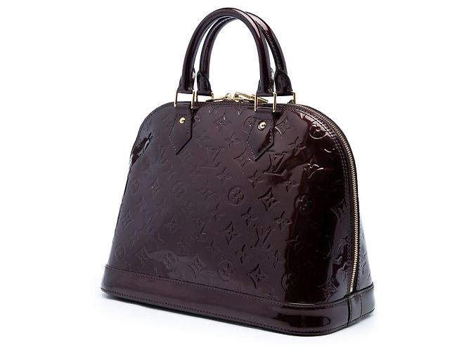 Borsa Louis Vuitton Monogram Vernis Alma PM Purple Porpora - vista 2
