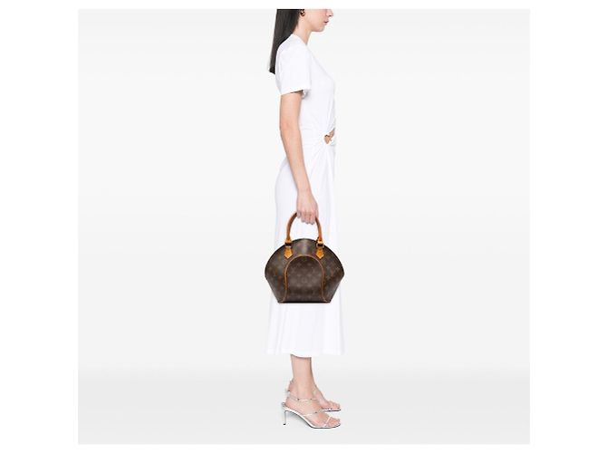 Borsa a mano Louis Vuitton Monogram Ellipse PM Marrone - vista 7