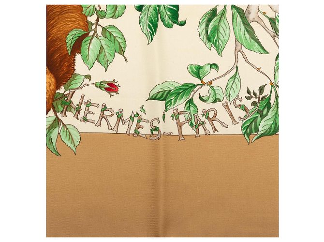 Hermès Au Coeur Des Bois Seidentuch Weiß 90 Scarves - Ansicht 3