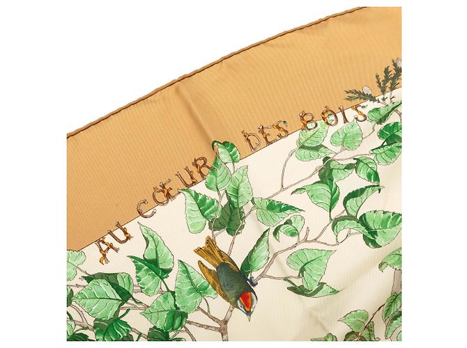 Hermès Au Coeur Des Bois Seidentuch Weiß 90 Scarves - Ansicht 6
