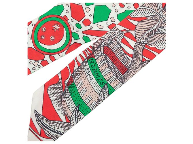 Multi Hermès La Danse des Amazones Silk Twilly Scarf Scarves Multicolor - vista 2