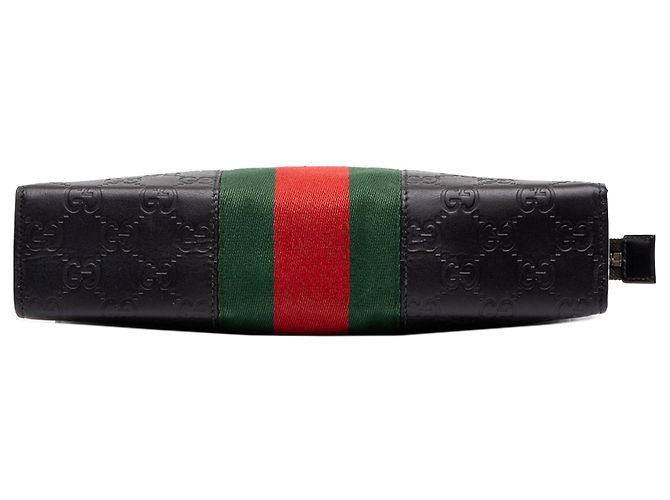 Clutch Gucci Guccissima Web nera Nero - vista 3
