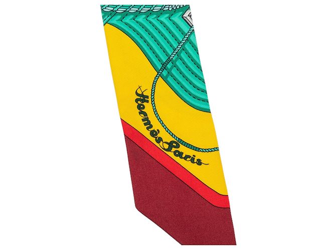 Pañuelo Twilly Hermès Clic Clac Modern Cannage Rojo Roja - vista 2