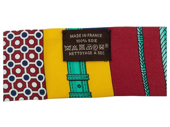 Pañuelo Twilly Hermès Clic Clac Modern Cannage Rojo Roja - vista 3