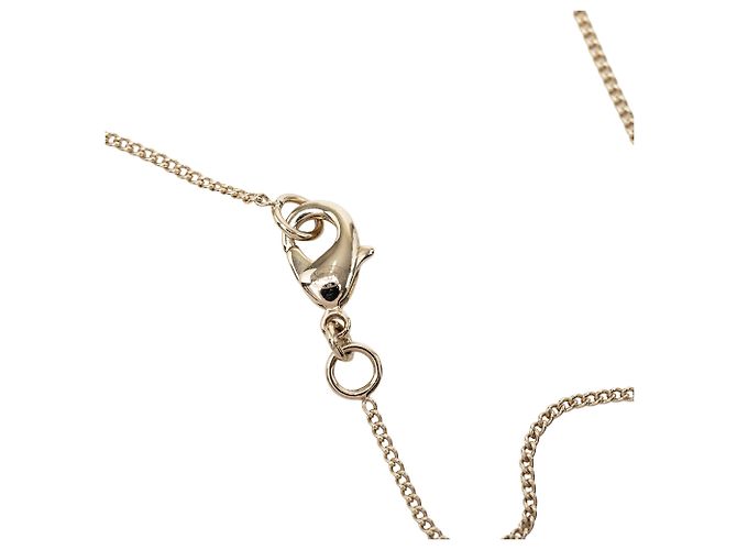 Collana con pendente Chanel CC placcato oro e resina a forma di flacone di profumo No 5 D'oro - vista 4