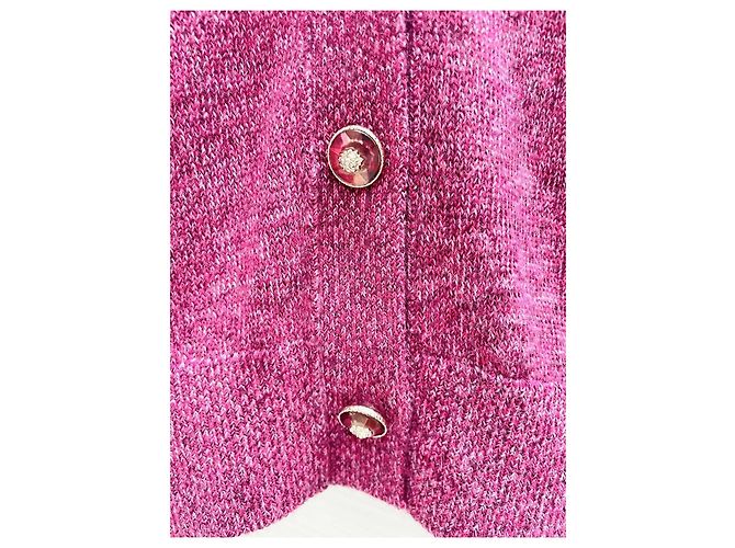 Chanel Strickjacke aus Kaschmir in Rosa Mehrfarben - Ansicht 4