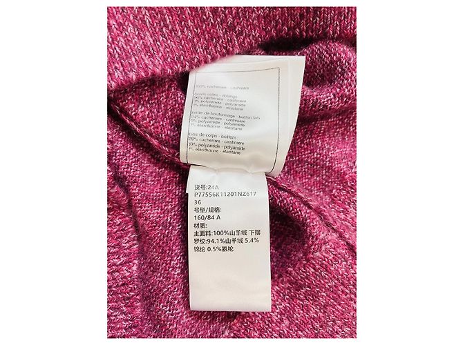 Chanel Strickjacke aus Kaschmir in Rosa Mehrfarben - Ansicht 6