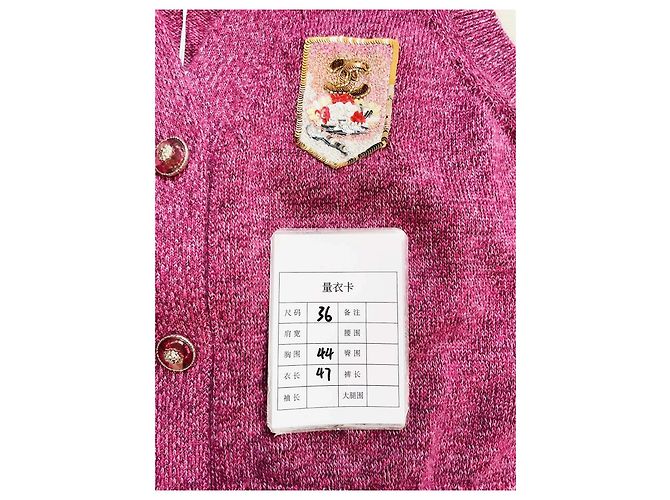 Chanel Strickjacke aus Kaschmir in Rosa Mehrfarben - Ansicht 7