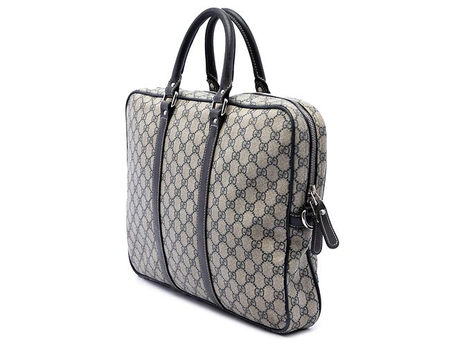Borsa business Gucci GG Supreme beige - vista 2