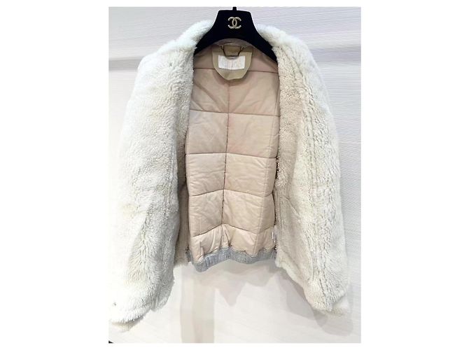 Chloé Shearling Mantel Grau Mehrfarben - Ansicht 7