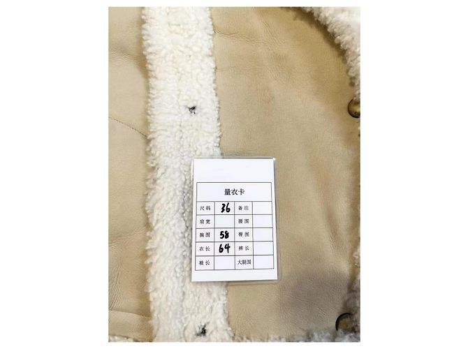 Chloé Shearling Mantel Grau Mehrfarben - Ansicht 8