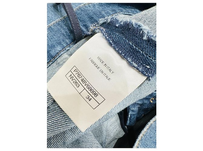 Vaqueros Chanel Wide Leg Denim Azul Efecto Desgastado Multicolor - vista 6