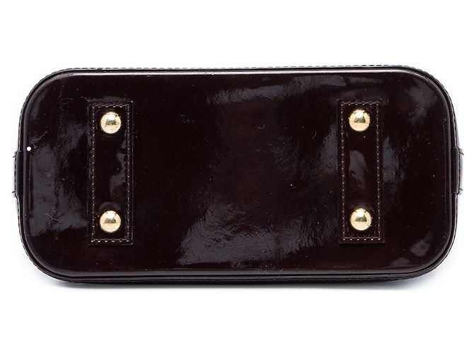 Borsa Satchel Alma BB Louis Vuitton Monogram Vernis Viola Porpora - vista 3