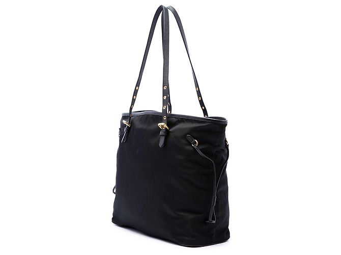 mala Prada em Tessuto com acabamento em Saffiano preto - vista 2