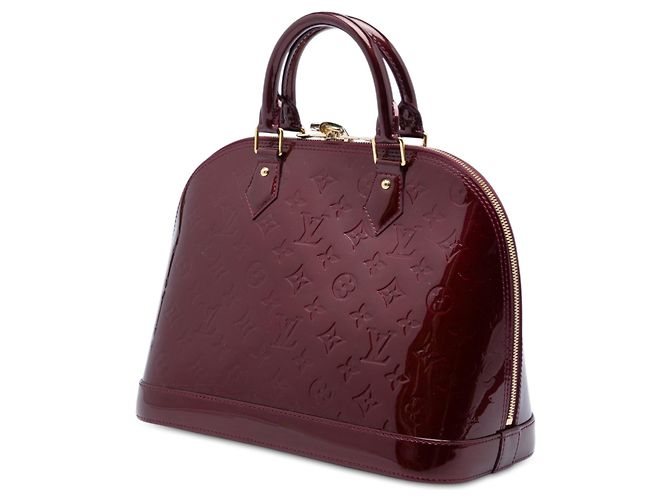 Borsa Louis Vuitton Monogram Vernis Alma PM rossa Rosso - vista 2