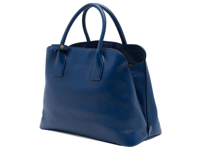 Prada Saffiano Cuir Dome Bag Satchel in Blau - vista 2