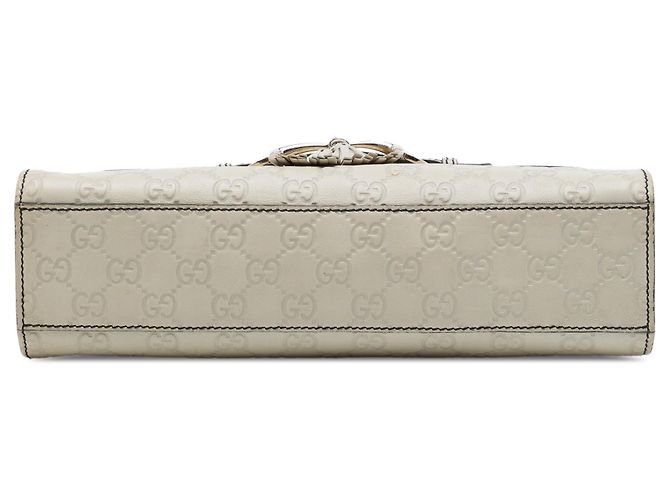 Borsa a spalla Gucci Medium Guccissima Emily Marrone - vista 3